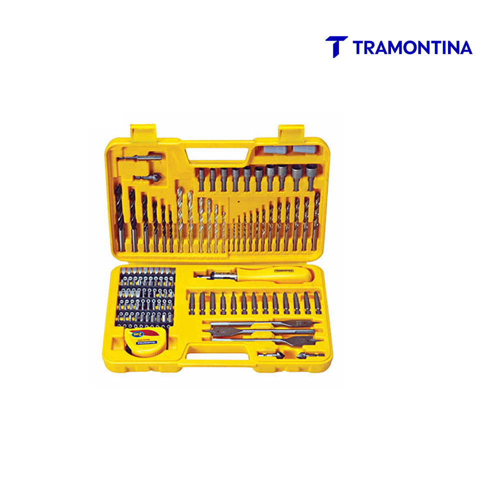 JOGO BROCA TRAMONTINA E PONTEIRAS C/110