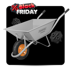 CARRINHO DE MÃO TRAMONTINA METAL GALVANIZADO 65L  3,5X8”  EXTRA FORTE C/ PNEU E CAMARA