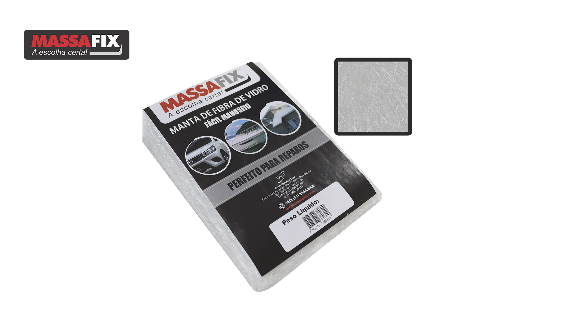 MANTA MASSAFIX DE FIBRA DE VIDRO 250GR