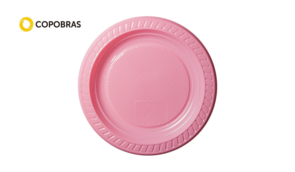PRATO COPOBRAS PLAST 15CM ROS CLARO C/500