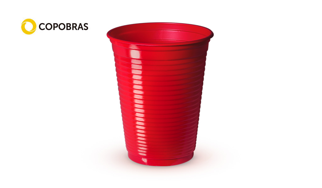 COPO COPOBRAS PLASTICO VERMELHO 200ML C/1000 UNIDADES