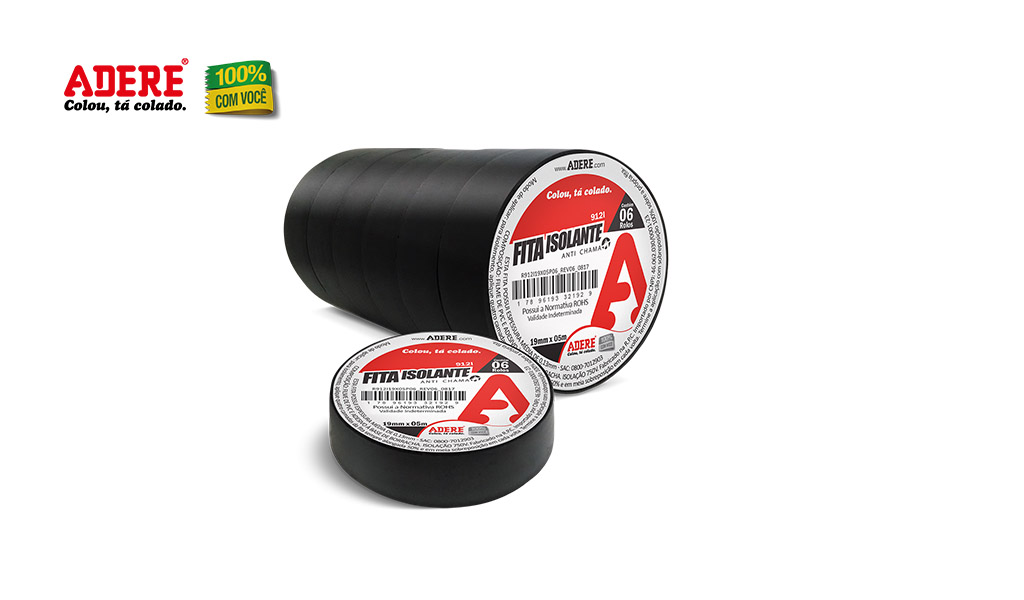 FITA ADERE ISOLANTE 912 I 18MMX05M PRETA