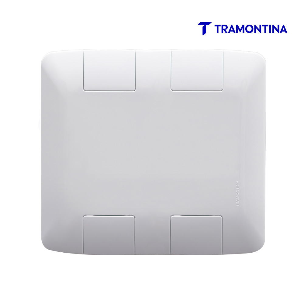 TRAMONTINA ARIA PLACA CEGA 4X4” BR