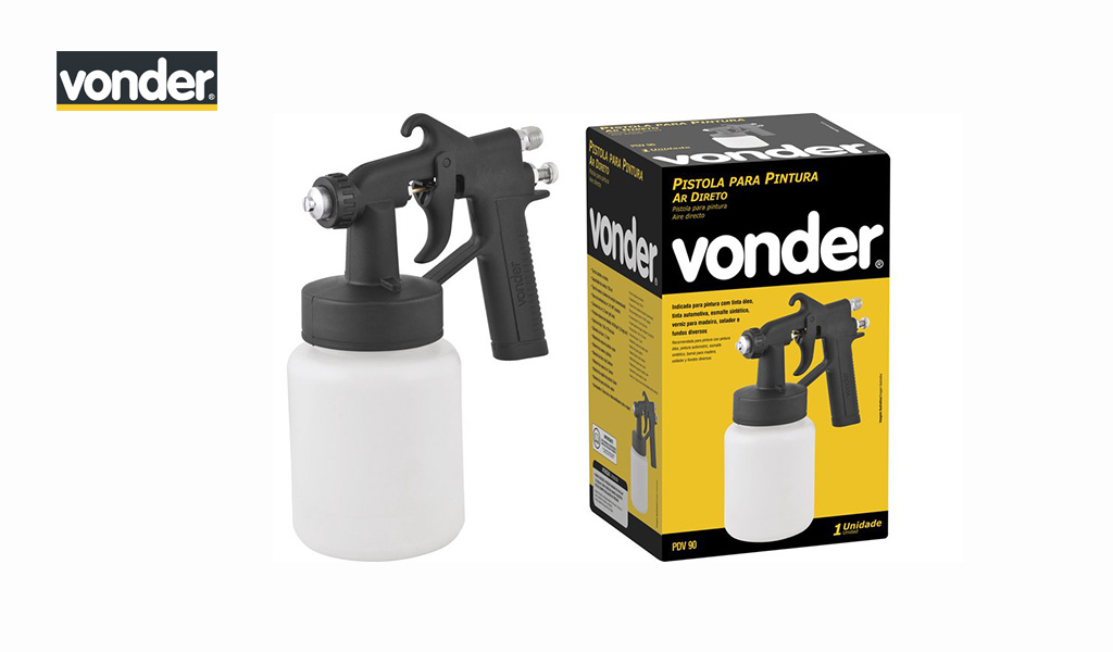PISTOLA VONDER P/PINT AR DIRET PLAS 750ML