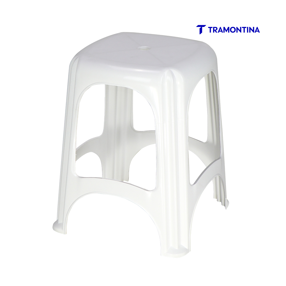 BANQUETA TRAMONTINA PLASTICA NITEROI BRANCA