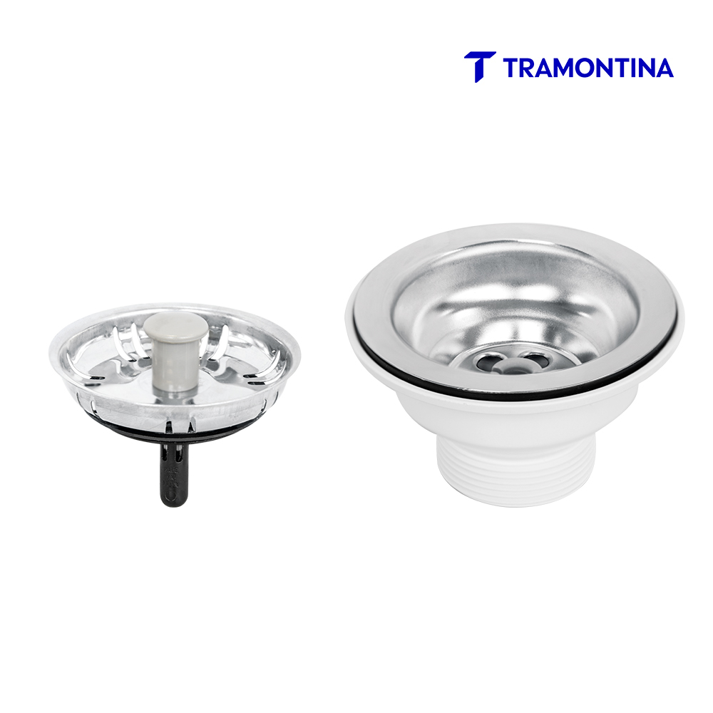VALVULA TRAMONTINA EM AÇO INOX 3.1/2” C/VEDAÇÃO