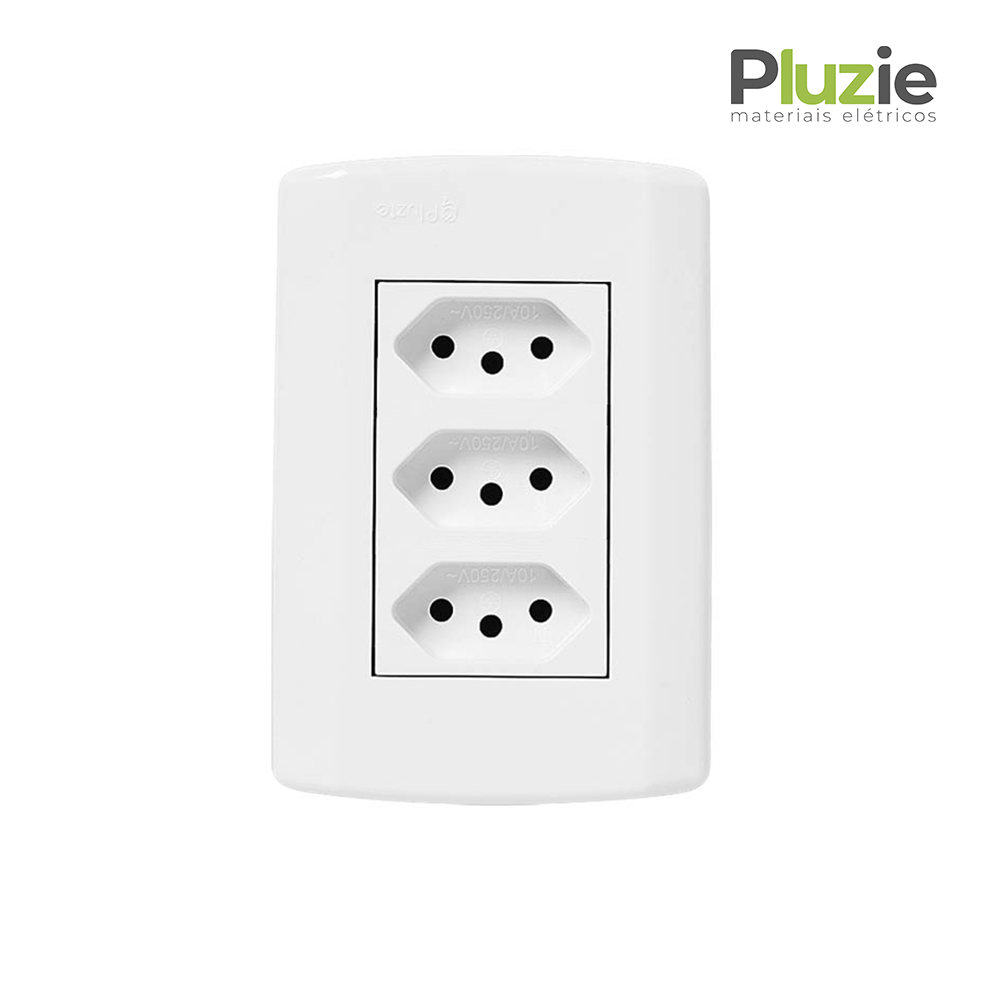 PLUZIE MODULAR 3 TOM 2P+T 10A FACIL BR