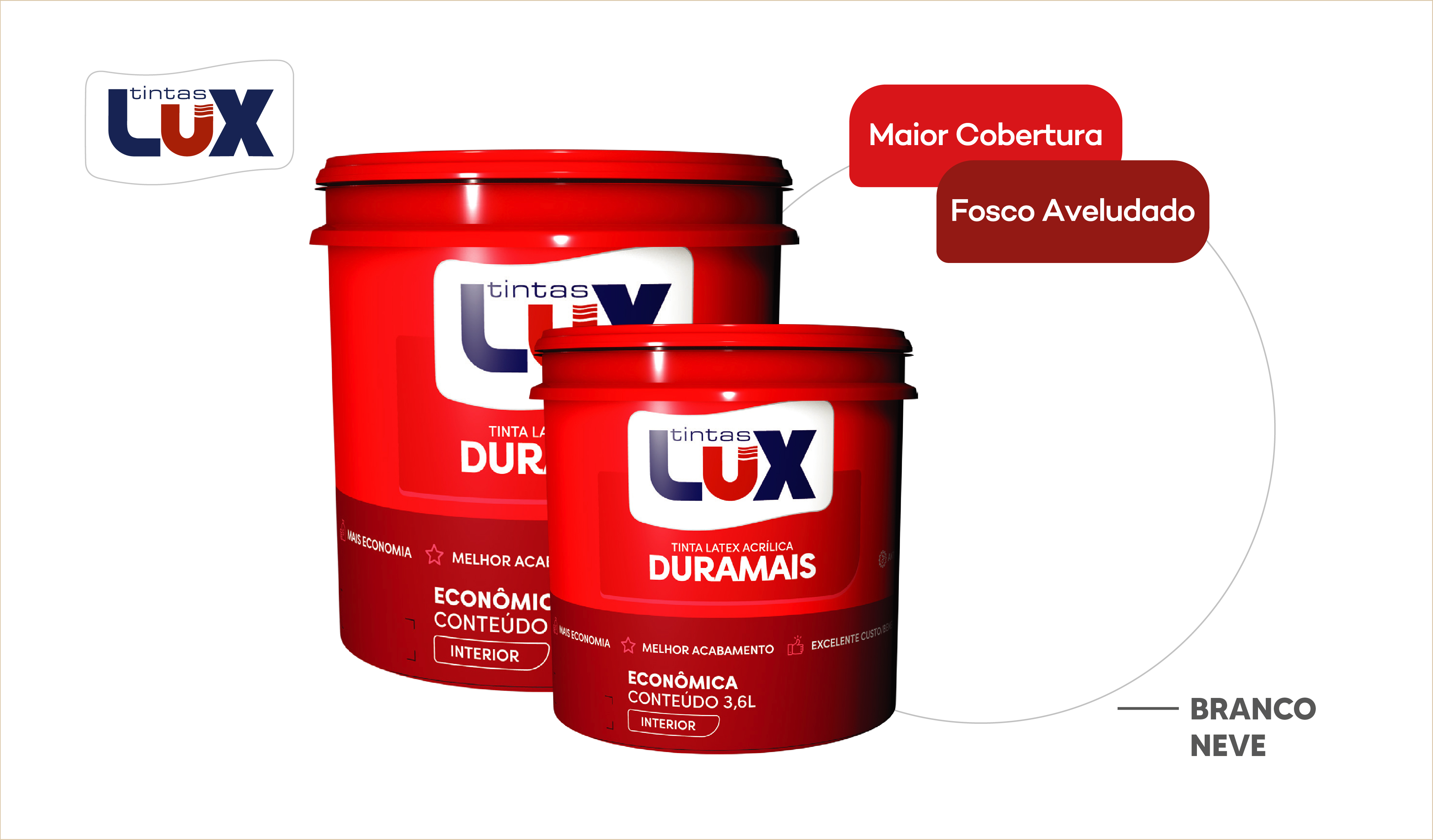 LUX DURAMAIS BALDE 15L BRANCO NEVE