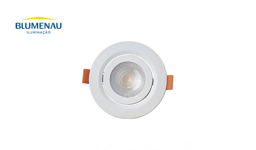 SPOT BLUMENAU LED  3W EMB RD ABS 3000K BR
