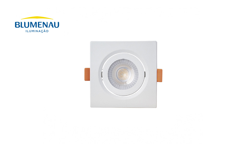 SPOT BLUMENAU LED  6W EMB QD ABS 3000K BR