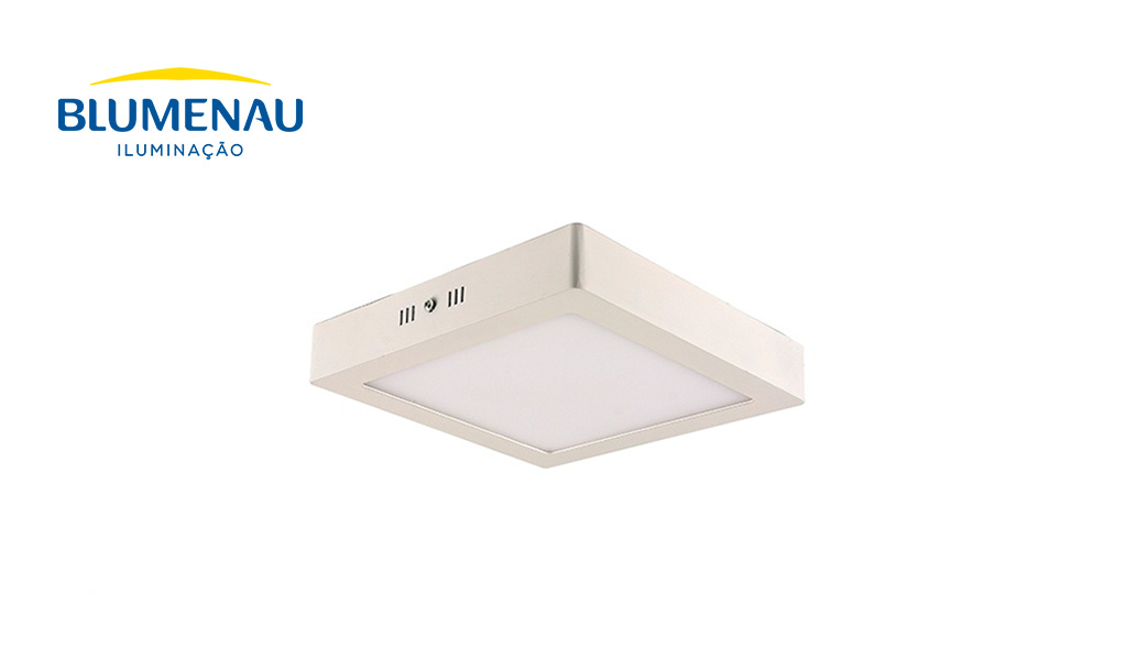 LUMINARIA BLUMENAU LED 12W SOB QUAD 3000K BR