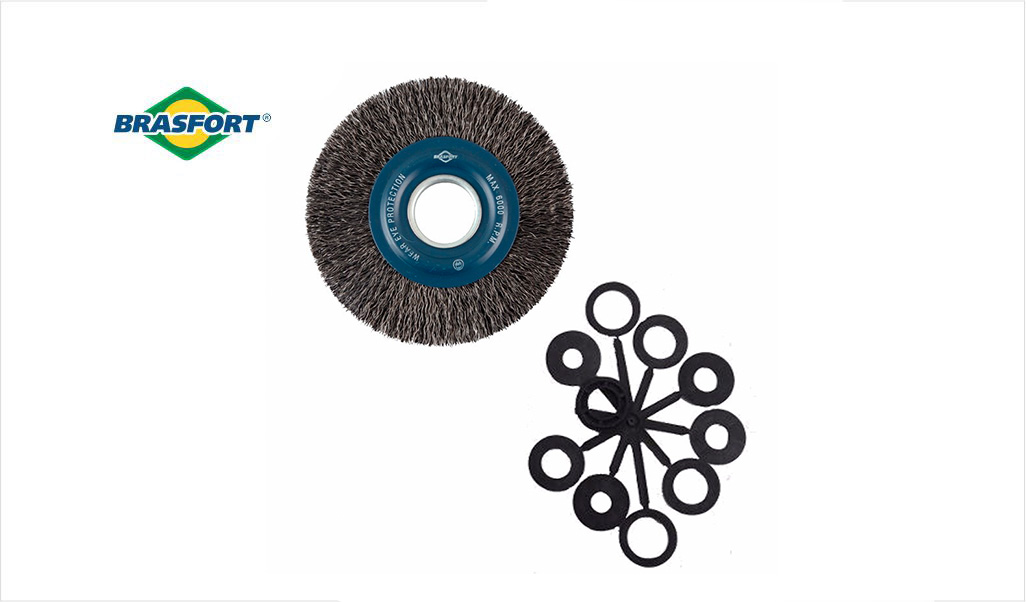 ESCOVA BRASFORT ACO CARB CIRC 6”X1/2” S/H