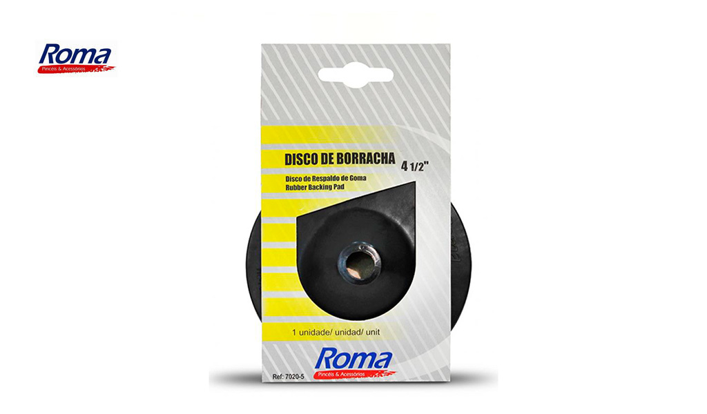 DISCO ROMA BORRACHA P/LIXAR 4.1/2”