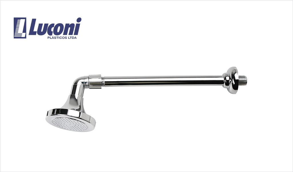 CHUVEIRO LUCONI PLAST 30CM 4” CROMADO