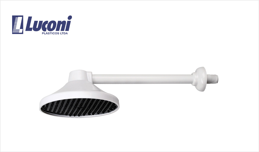 CHUVEIRO LUCONI PLAST 30CM 6” BRANCO