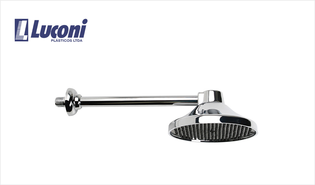 CHUVEIRO LUCONI PLAST 30CM 6” CROMADO