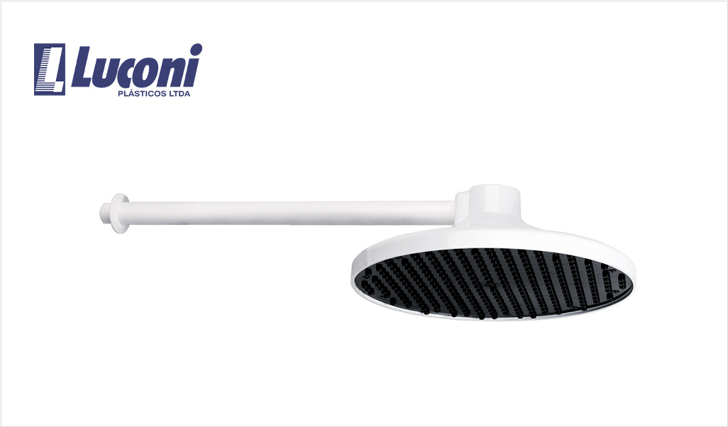 CHUVEIRO LUCONI PLAST 30CM 9” BRANCO