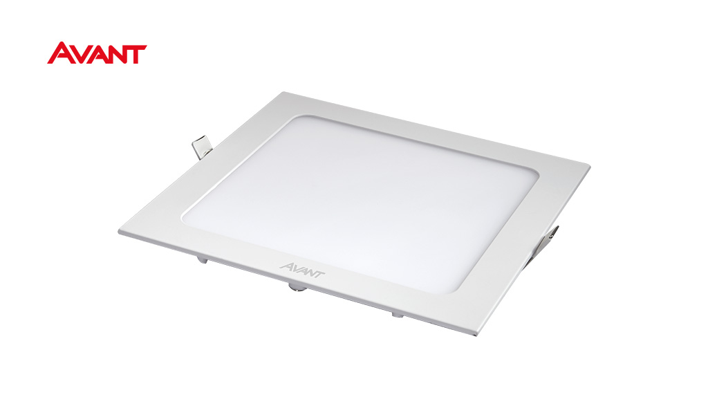 LUMINARIA AVANT LED ALUMINIO 24W EMBUTIR QUADRADO COR BRANCO - COR DE LUZ 6500K BRANCA.