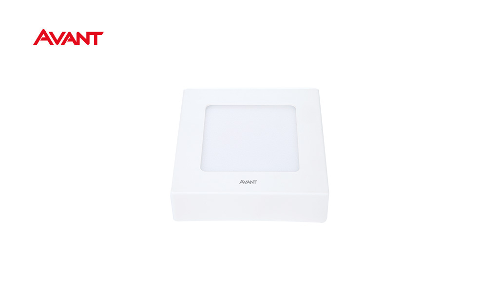 LUMINARIA AVANT LED ALUMINIO 6W SOBREPOR QUADRADA COR BRANCA - COR DE LUZ 6500K BRANCA.