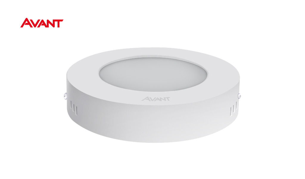 LUMINARIA AVANT LED ALUMINIO 6W SOBREPOR REDONDA COR BRANCA - COR DE LUZ 6500K BRANCA.