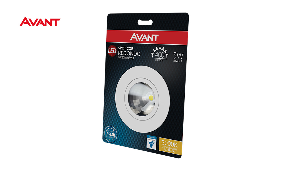 SPOT AVANT LED SUPIMPA 5W EMBUTIR REDONDA 3000K