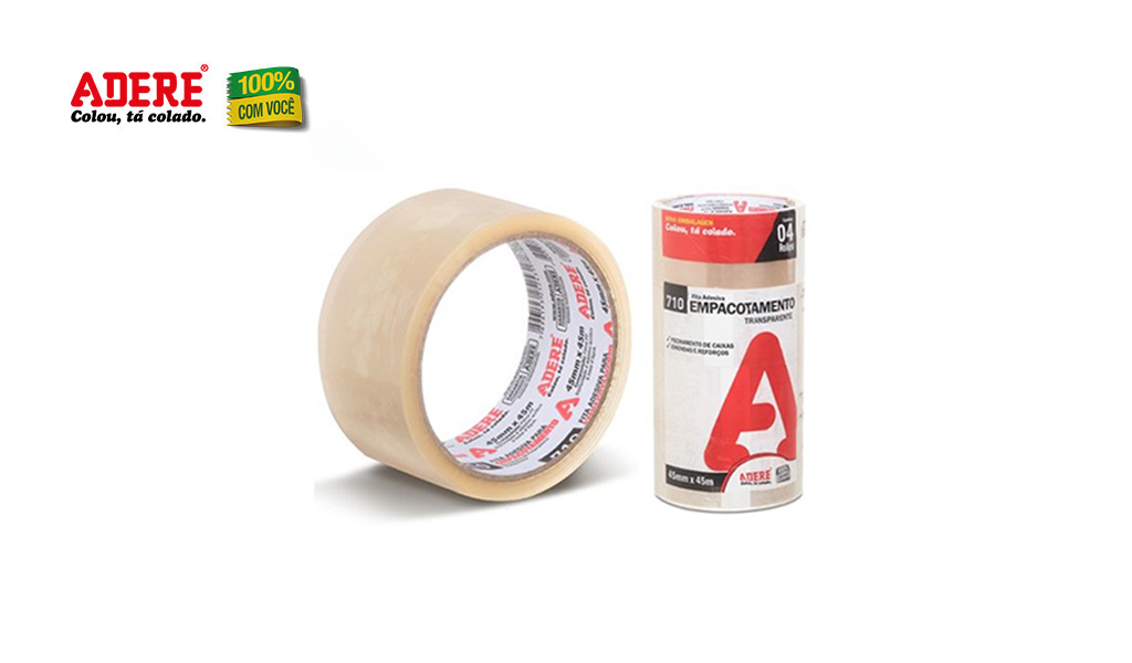 FITA ADERE EMPACOTAMENTO 710 45MMX40M TRANSPARENTE