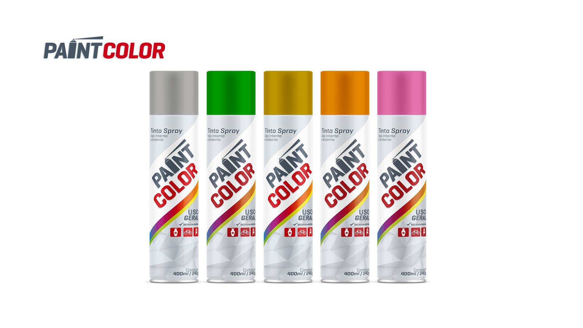 SPRAY PAINTCOLOR U.GERAL BR BRILH 400ML