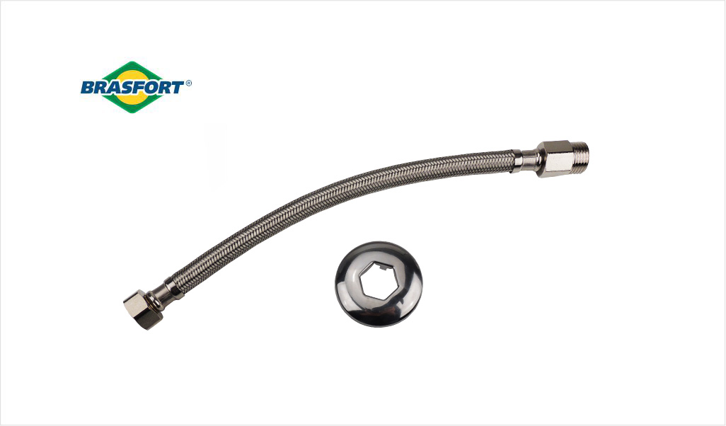ENGATE BRASFORT FLEX MALHA INOX 40CM