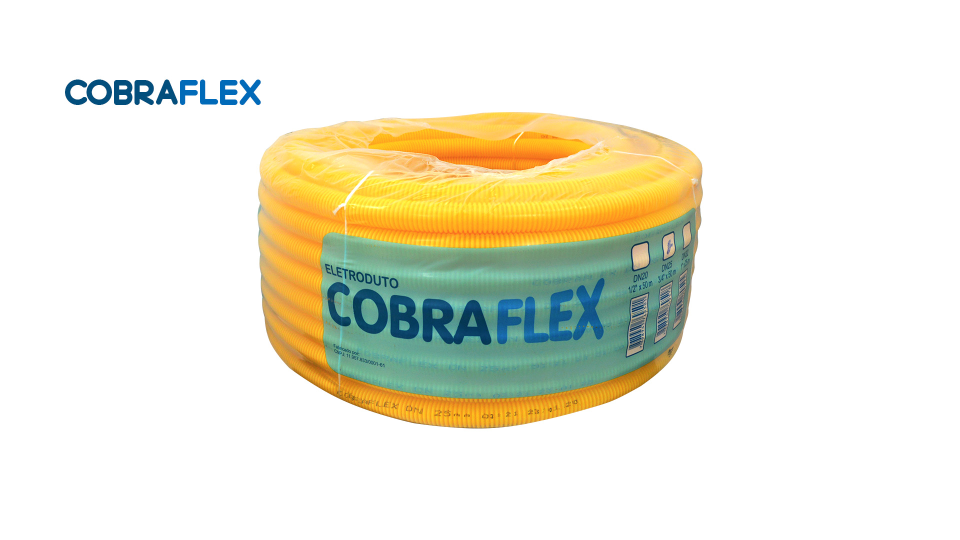 CORRUGADO COBRAFLEX FLEXÍVEL 25MM 3/4” AM C/50M