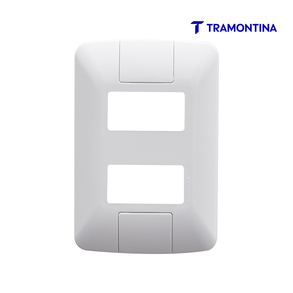 TRAMONTINA ARIA PLACA 2P AFASTADO 4X2” BR