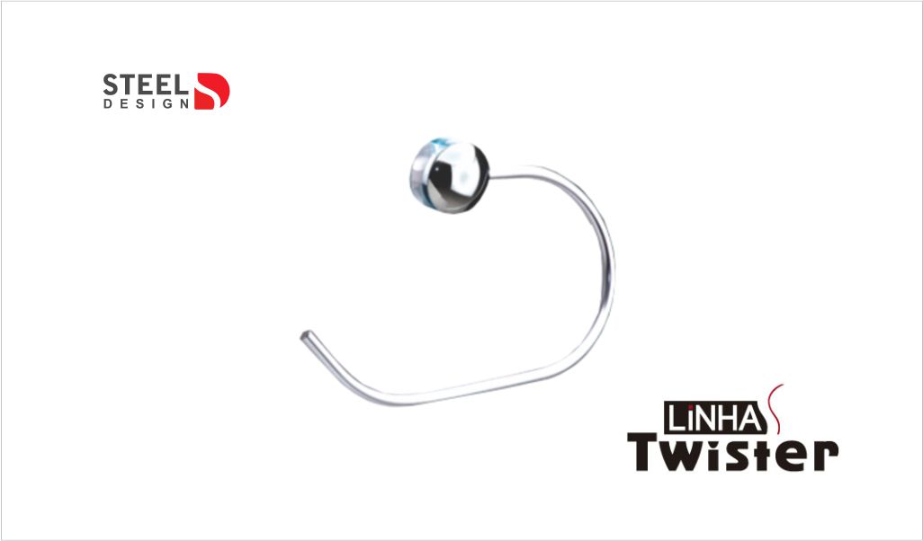 STEEL/TWISTER TOALHEIRO OVAL ABS CR