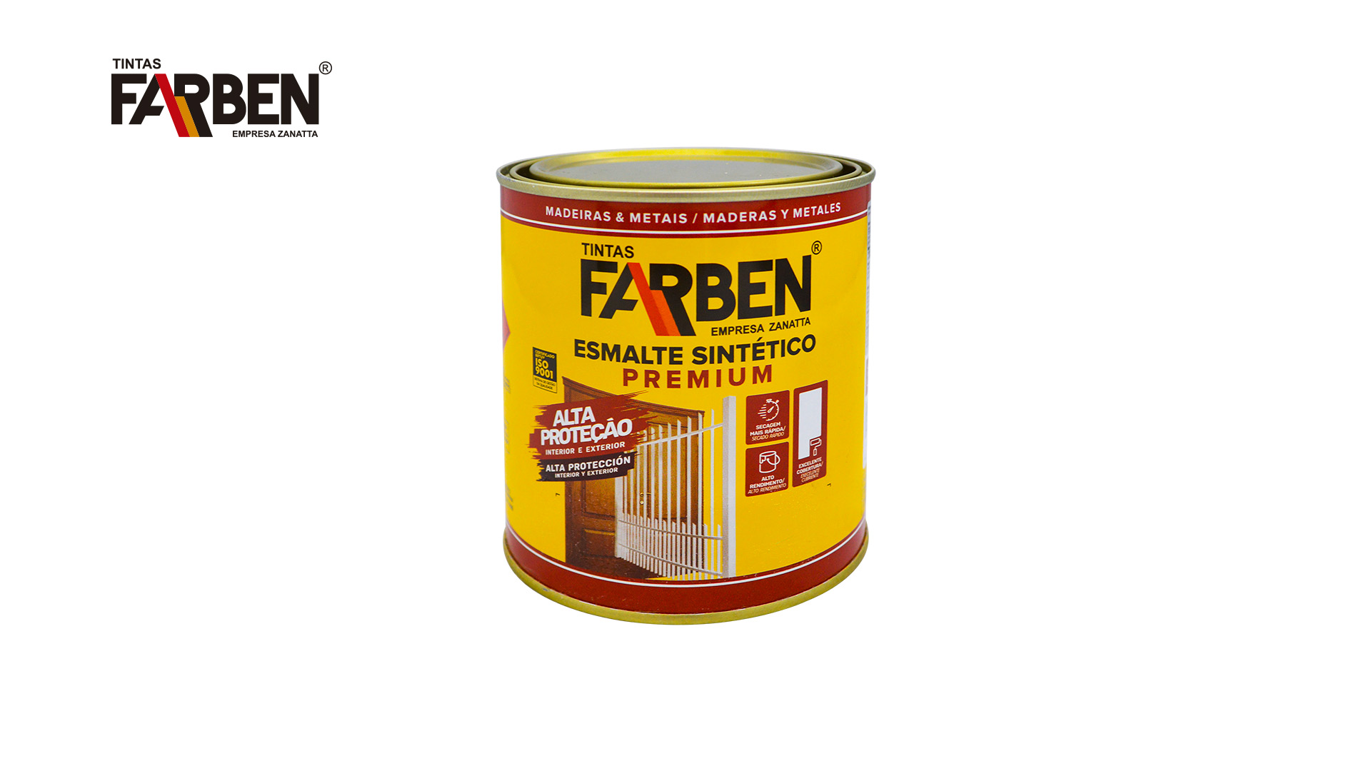 ESMALTE FARBEN SINTETICO METAL 900ML ALUMINIO
