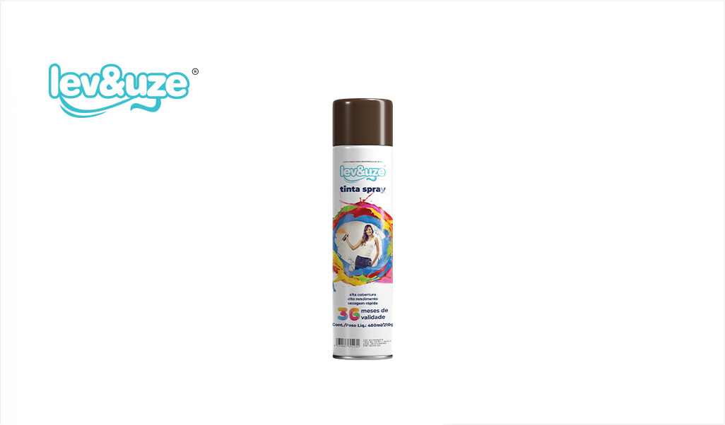 SPRAY LEV&UZE U.GERAL MARROM 400ML