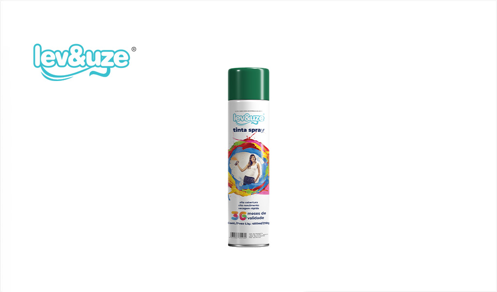 SPRAY LEV&UZE U.GERAL VERDE CLARO 400ML