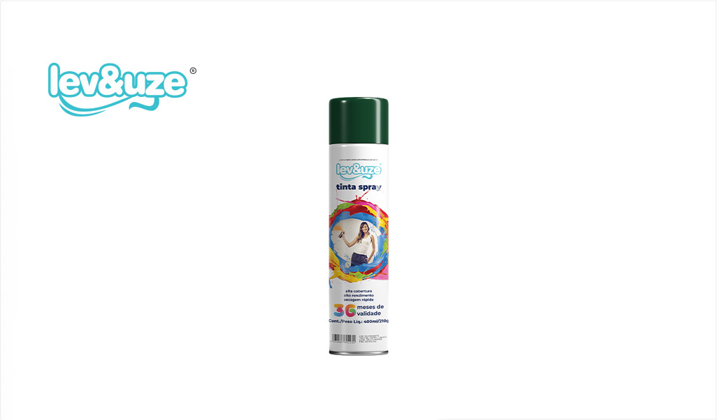 SPRAY LEV&UZE U.GERAL VERDE ESCURO 400ML