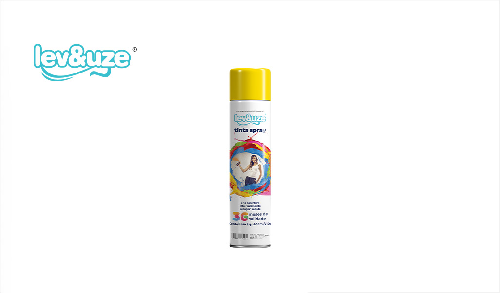 SPRAY LEV&UZE U.GERAL AMARELO 400ML