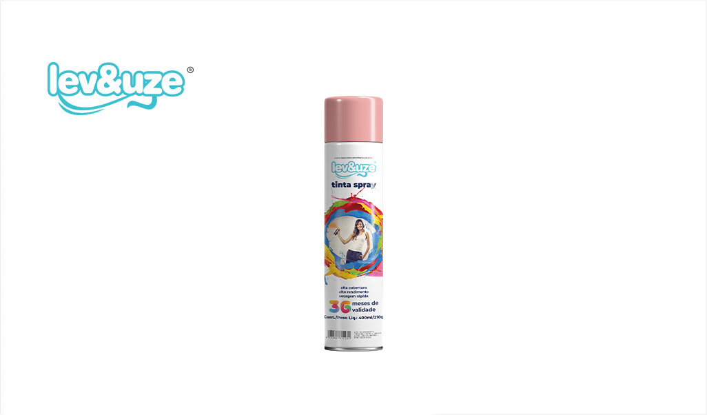 SPRAY LEV&UZE U.GERAL ROSA 400ML