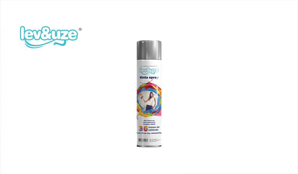 SPRAY LEV&UZE METALICO CROMADA 400ML