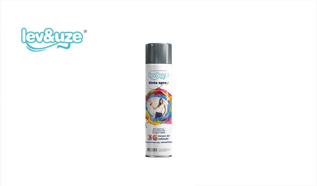 SPRAY LEV&UZE METALICO GRAFITE 400ML