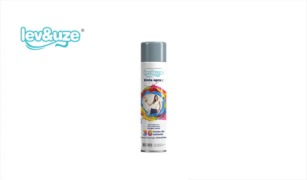 SPRAY LEV&UZE ALTA TEMP ALUMINIO 400ML