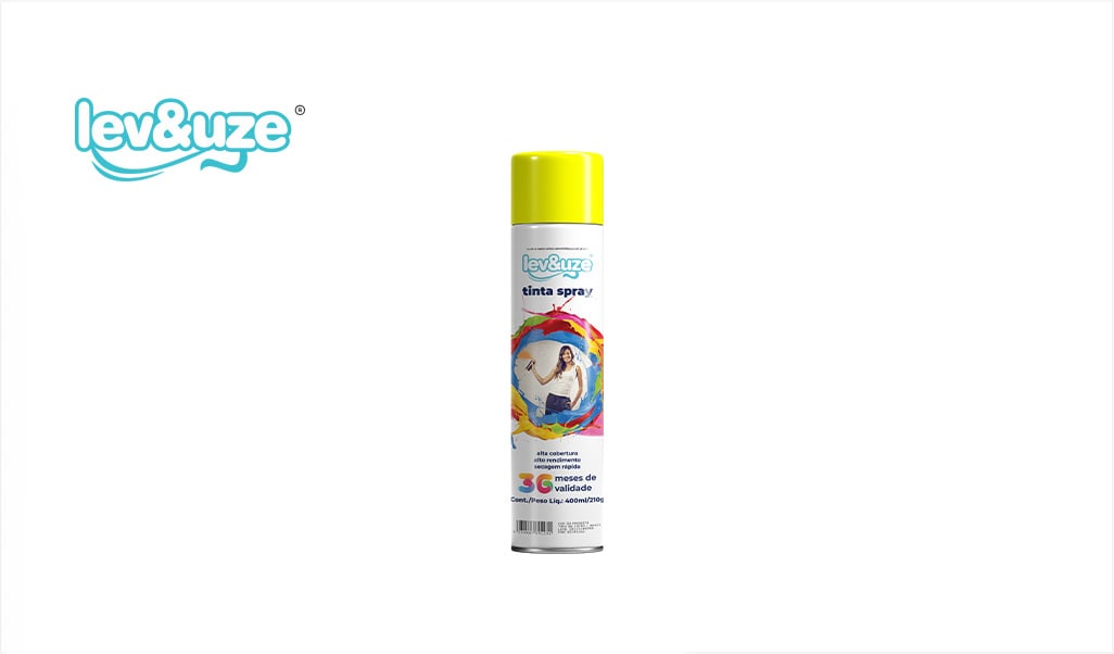 SPRAY LEV&UZE LUMINOSA AMARELO 400ML