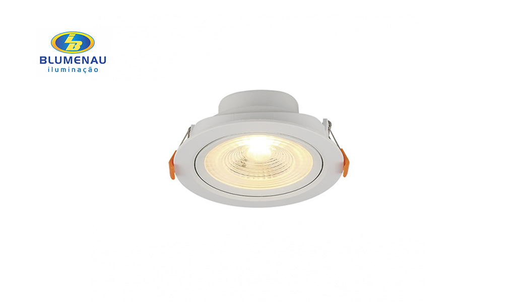 SPOT BLUMENAU LED 8W EMB RD ABS 3000K BR