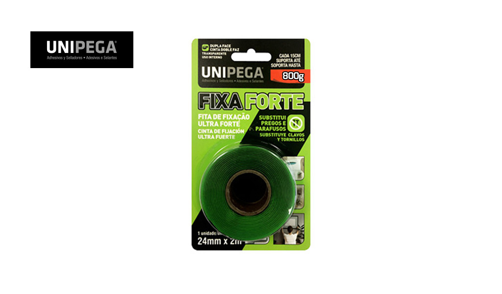 FITA UNIPEGA DP FACE FIXA FORTE 19MMX2M