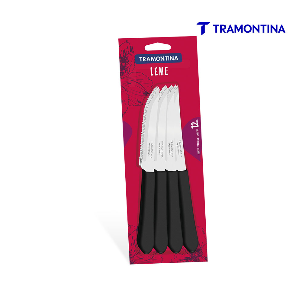 CONJUNTO FACAS CHU TRAMONTINA LEME CB PR C/12