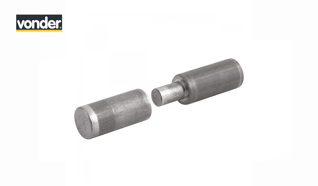 DOBRADIÇA VONDER CILINDRICA ( GONZO ) 5/8” 16MM POLIDO C/12 UNIDADES
