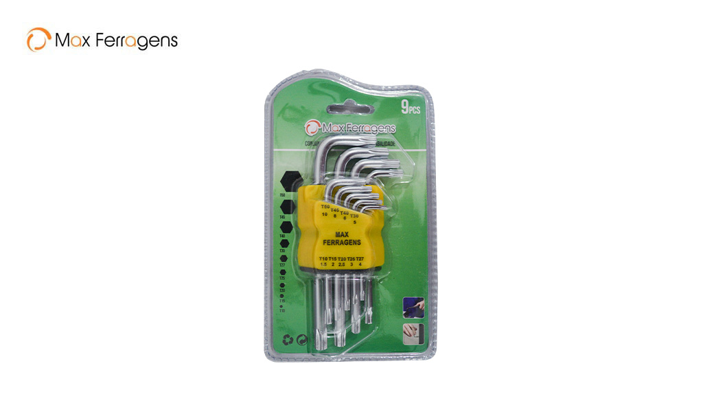 JOGO MAX CHAVE TORX C/09PCS