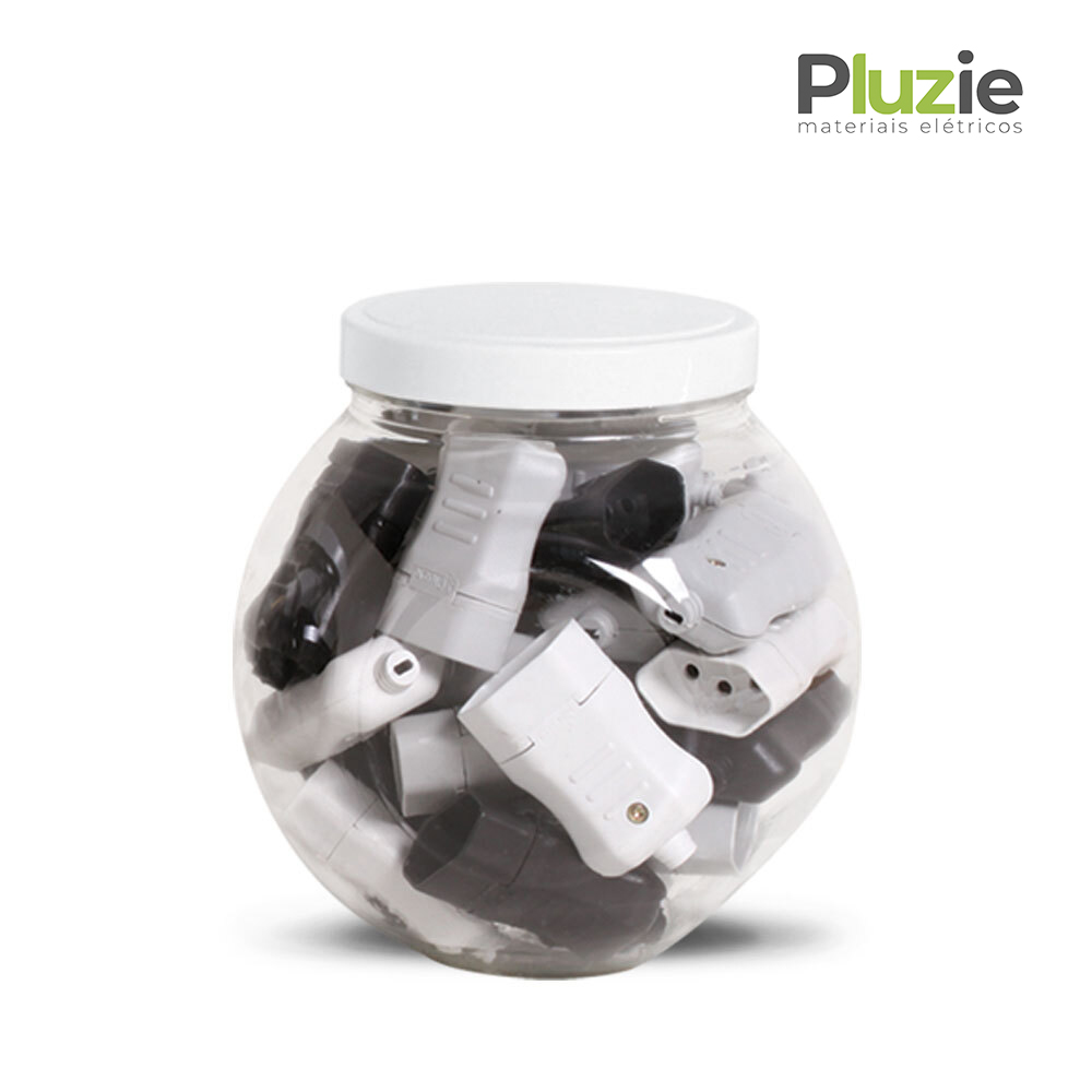 PLUZIE PLUG FEMEA 2P+T 10A BR C/50