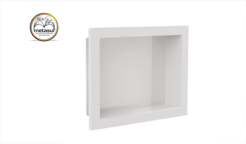 NICHO METASUL DE PARED P/EMB 30X40 BRANCO