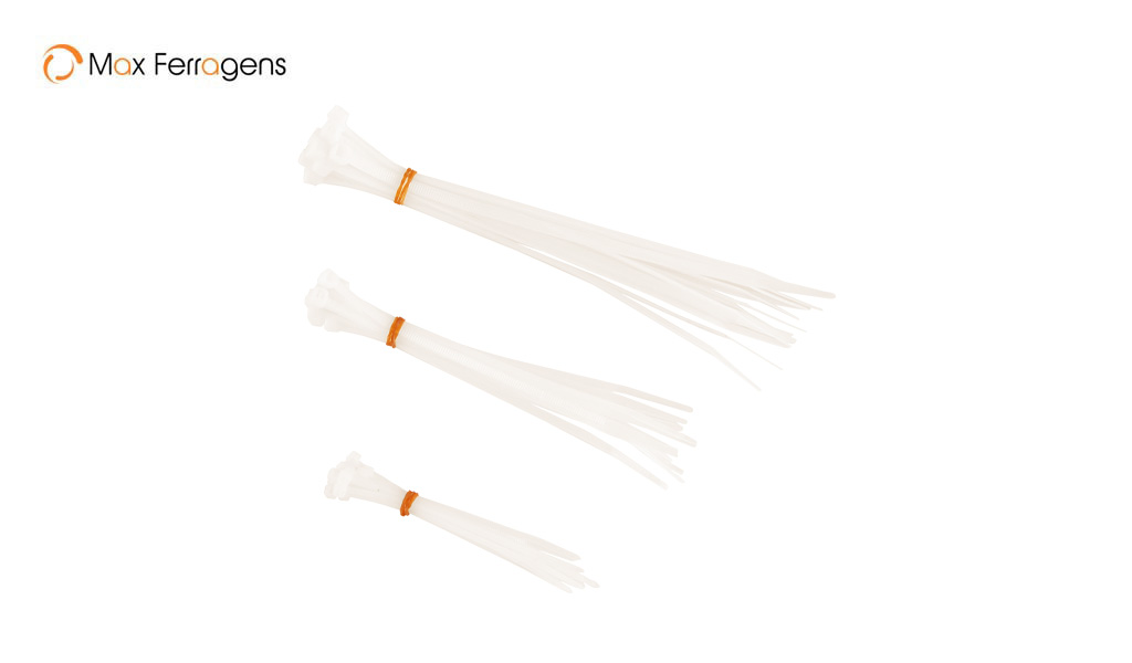 ABRAÇADEIRA MAX NYLON 4,8X300MM BRANCA - PACOTE C/100
