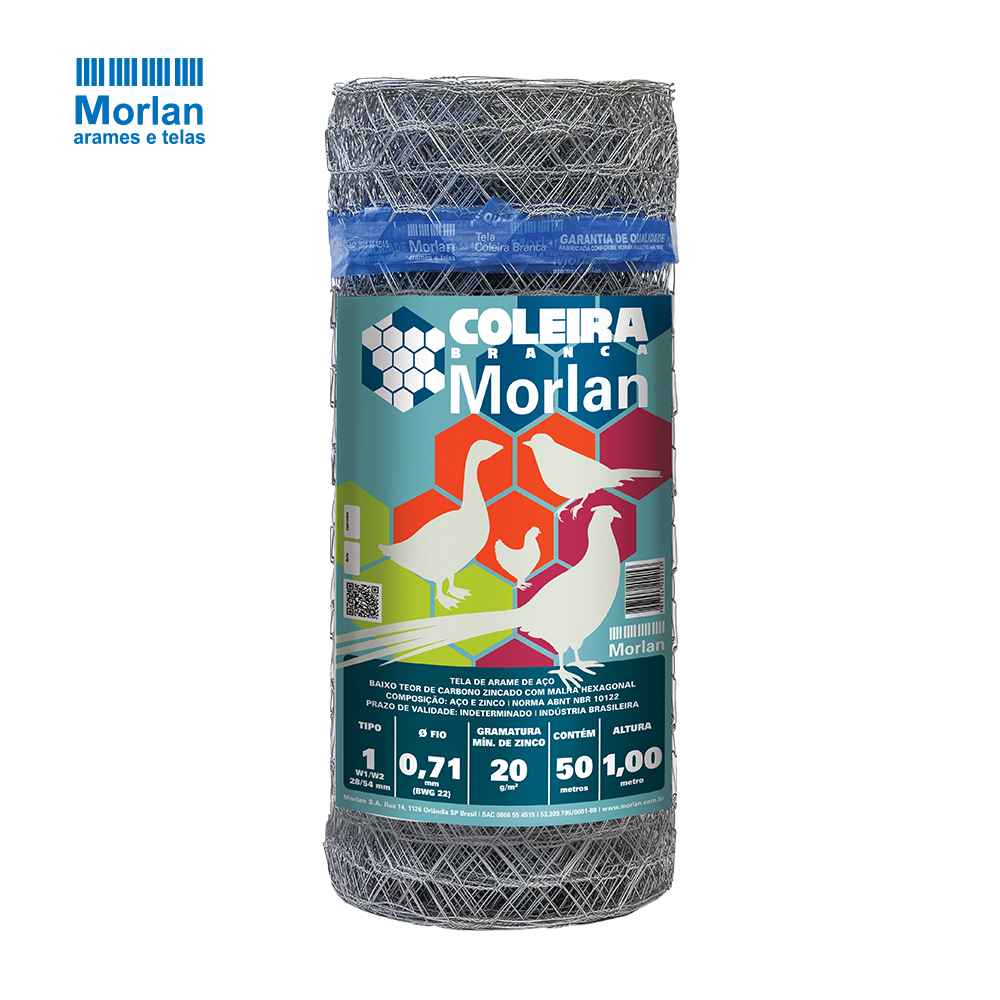 TELA MORLAN HEX PINTEIRO 1” 22X1,00X50M